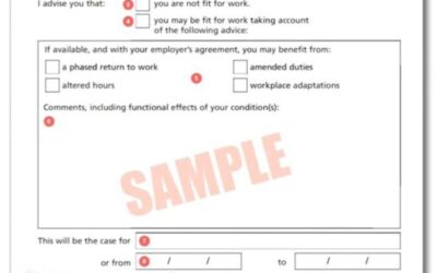 Changes in who can legally certify a ‘fit note’ – July 2022.